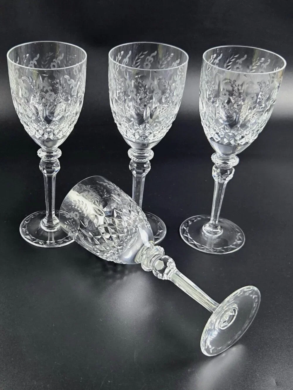 Vintage Rogaska Gallia - Wine Glasses - Set of 4 - Discontinued - Yugoslavia